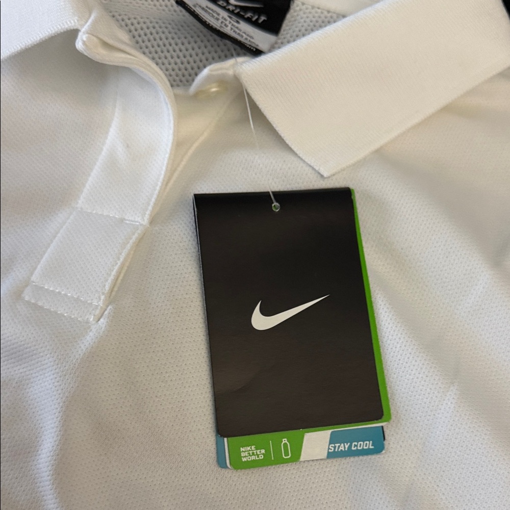 NWT Nike Women's White Dri-FIT Golf Polo Shirt Size Small - Picture 4 of 7
